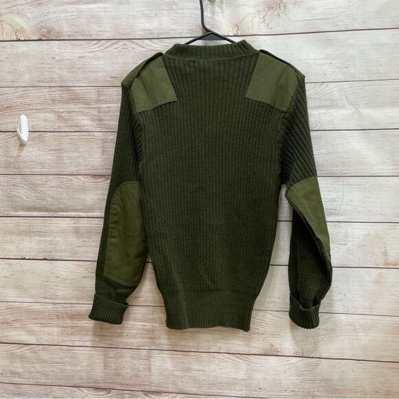 NEW WITHOUT TAGS DSCP OLIVE GREEN MILITARY SWEATER IN 100% WOOL - Picture 6 of 10